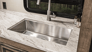 2019 KZ RV Durango Half-Ton D256RKT Fifth Wheel Kitchen Sink Detail