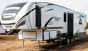 2019 KZ RV Durango Half-Ton D283RLT Fifth Wheel Exterior Front 3-4 Off Door Side Slide Out