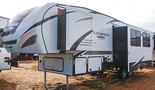 2019 KZ RV Durango Half-Ton D286BHD Fifth Wheel Show Exterior Front 3-4 Off Door Side with Slide Out