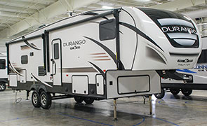 2019 KZ RV Durango Half-Ton D286BHD Fifth Wheel Exterior Front 3-4 Door Side