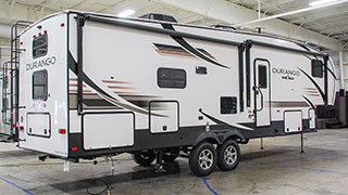 2019 KZ RV Durango Half-Ton D286BHD Fifth Wheel Exterior Rear 3-4 Door Side