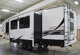 2019 KZ RV Durango Half-Ton D286BHD Fifth Wheel Exterior Rear 3-4 Off Door Side Slide Out