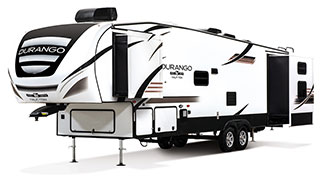 2019 KZ RV Durango Half-Ton D291BHT Fifth Wheel Exterior Front 3-4 Off Door Side with Slide Out