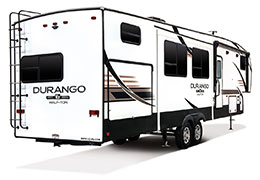 2019 KZ RV Durango Half-Ton D291BHT Fifth Wheel Exterior Rear 3-4 Door Side