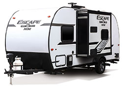2019 KZ RV Escape Mini M181KS Travel Trailer Exterior Front 3-4 Off Door Side with Slide Out