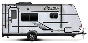 2019 KZ RV Escape E180TH Travel Trailer Toy Hauler Exterior Side Profile Door Side