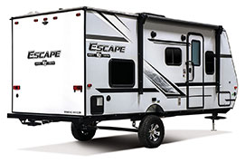 2019 KZ RV Escape E191BH Travel Trailer Exterior Rear 3-4 Door Side