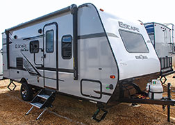 2019 KZ RV Escape E191SS Travel Trailer Exterior Front 3-4 Door Side