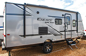 2019 KZ RV Escape E191SS Travel Trailer Exterior Rear 3-4 Door Side