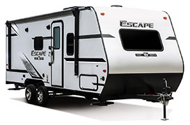 2019 KZ RV Escape E201RB Travel Trailer Exterior Front 3-4 Door Side