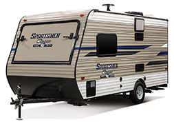 2019 KZ RV Sportsmen Classic 160RBT Travel Trailer Exterior Front 3-4 Off Door Side