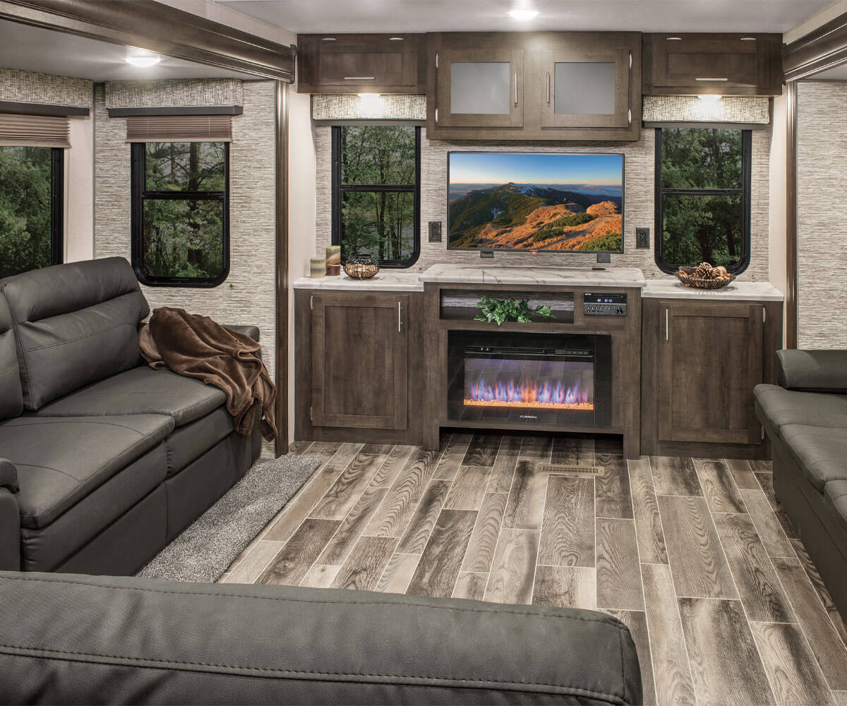 travel trailers with living room in front