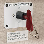 2019 KZ RV Sportsmen 251RL Fifth Wheel Exterior Battery Disconnect