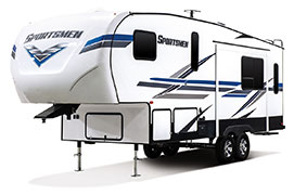 2019 KZ RV Sportsmen 251RL Fifth Wheel Exterior Front 3-4 Off Door Side