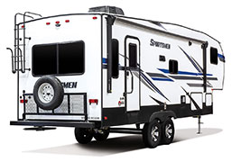 2019 KZ RV Sportsmen 251RL Fifth Wheel Exterior Rear 3-4 Off Door Side Slide Out