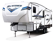 2019 KZ RV Sportsmen 303RL Fifth Wheel Exterior Front 3-4 Off Door Side