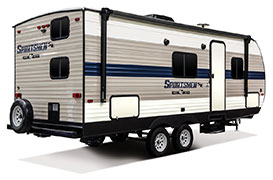 2019 KZ RV Sportsmen SE 230BHSE Travel Trailer Exterior Rear 3-4 Door Side