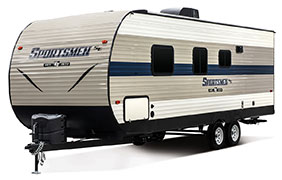 2019 KZ RV Sportsmen SE 240FBSE Travel Trailer Exterior Front 3-4 Off Door Side