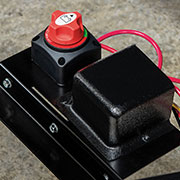 2019 KZ RV Sportster 321THR13 Travel Trailer Toy Hauler Exterior Battery Disconnect