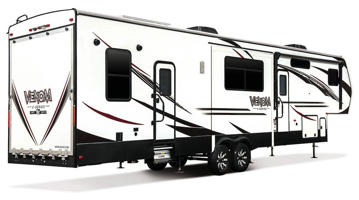 2019 Venom V-Series V3413TK Luxury Fifth Wheel Toy Hauler | KZ RV