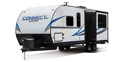 2019 KZ RV Connect SE C231RBKSE Travel Trailer Exterior Front 3-4 Off Door Side with Slide Out