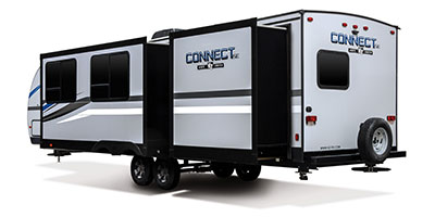 2019 KZ RV Connect SE C312BHKSE Travel Trailer Exterior Rear 3-4 Off Door Side with Slide Out