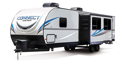 2019 KZ RV Connect C332BHK Travel Trailer Exterior Front 3-4 Off Door Side with Slide Out