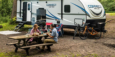 2020 KZ RV Connect C261RKK Travel Trailer at campsite