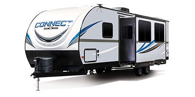 2020 KZ RV Connect C271BHK Travel Trailer Exterior Front 3-4 Off Door Side with Slide Out