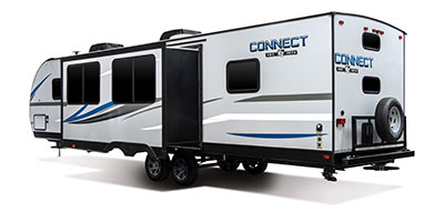 2020 KZ RV Connect C332BHK Travel Trailer Exterior Rear 3-4 Off Side Door with Slide Out