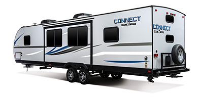 2020 KZ RV Connect C332BHK Travel Trailer Exterior Rear 3-4 Off Door Side