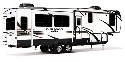 2020 KZ RV Durango D301RLT Fifth Wheel Exterior Rear 3-4 Door Side