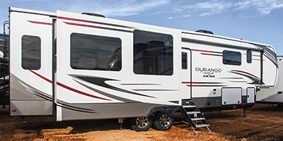 2019 KZ RV Durango Gold G366FBT Fifth Wheel Show Exterior Side Profile Door Side with Slide Out