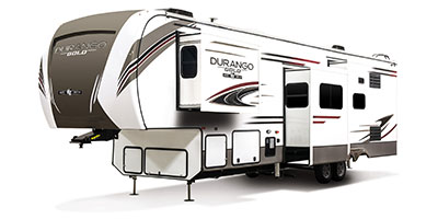 2020 KZ RV Durango Gold G382MBQ Fifth Wheel Exterior Front 3-4 Off Door Side with Slide Out