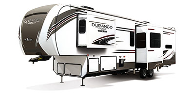 2020 KZ RV Durango Gold G391RKQ Fifth Wheel Exterior Front 3-4 Off Door Side with Slide Out
