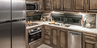 2020 KZ RV Durango Gold G391RKQ Fifth Wheel Kitchen Cabinets
