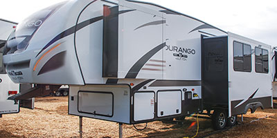 2019 KZ RV Durango Half-Ton D286BHD Fifth Wheel Show Exterior Front 3-4 Off Door Side with Slide Out