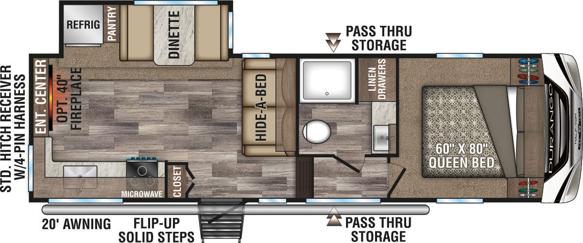 2020 Durango Half-Ton Fifth Wheel Floorplans | KZ RV 2020 Open Range Travel Trailer Floor Plans