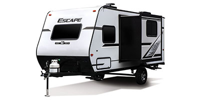 2019 KZ RV Escape E191BH Travel Trailer Exterior Front 3-4 Off Door Side with Slide Out