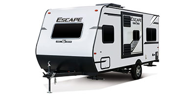 2019 KZ RV Escape E181RD Travel Trailer Exterior Front 3-4 Off Door Side