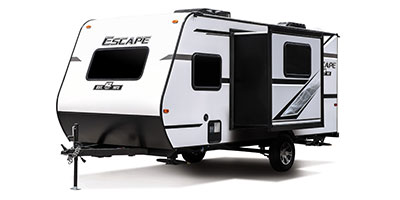 2020 KZ RV Escape E191BH Travel Trailer Exterior Front 3-4 Off Door Side with Slide Out