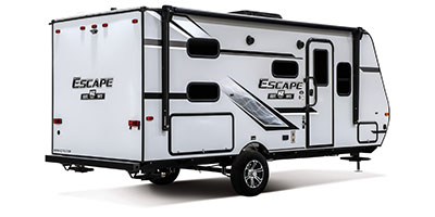 2020 KZ RV Escape E191BH Travel Trailer Exterior Rear 3-4 Door Side