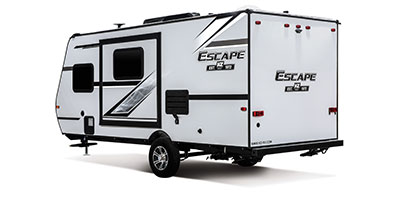 2020 KZ RV Escape E191BH Travel Trailer Exterior Rear 3-4 Off Door Side