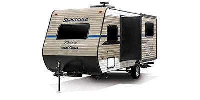 2019 KZ RV Sportsmen Classic 181BH Travel Trailer Exterior Front 3-4 Off Door Side with Slide Out