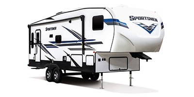 2019 KZ RV Sportsmen 251RL Fifth Wheel Exterior Front 3-4 Door Side