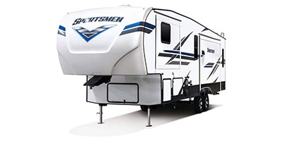 2019 KZ RV Sportsmen 303RL Fifth Wheel Exterior Front 3-4 Off Door Side