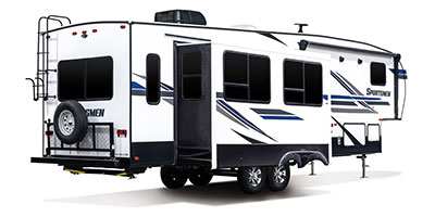 2019 KZ RV Sportsmen 303RL Fifth Wheel Exterior Rear 3-4 Door Side Slide Out