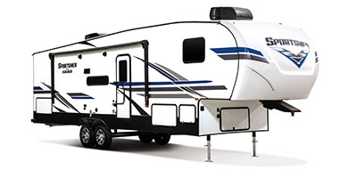 2020 KZ RV Sportsmen 292BHK Fifth Wheel Exterior Front 3-4 Door Side