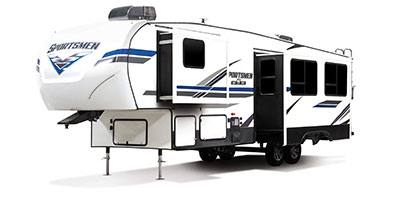 2020 KZ RV Sportsmen 292BHK Fifth Wheel Exterior Front 3-4 Off Door Side with Slide Out