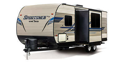 2019 KZ RV Sportsmen LE 231BHKLE Travel Trailer Exterior Front 3-4 Off Door Side Slide Out